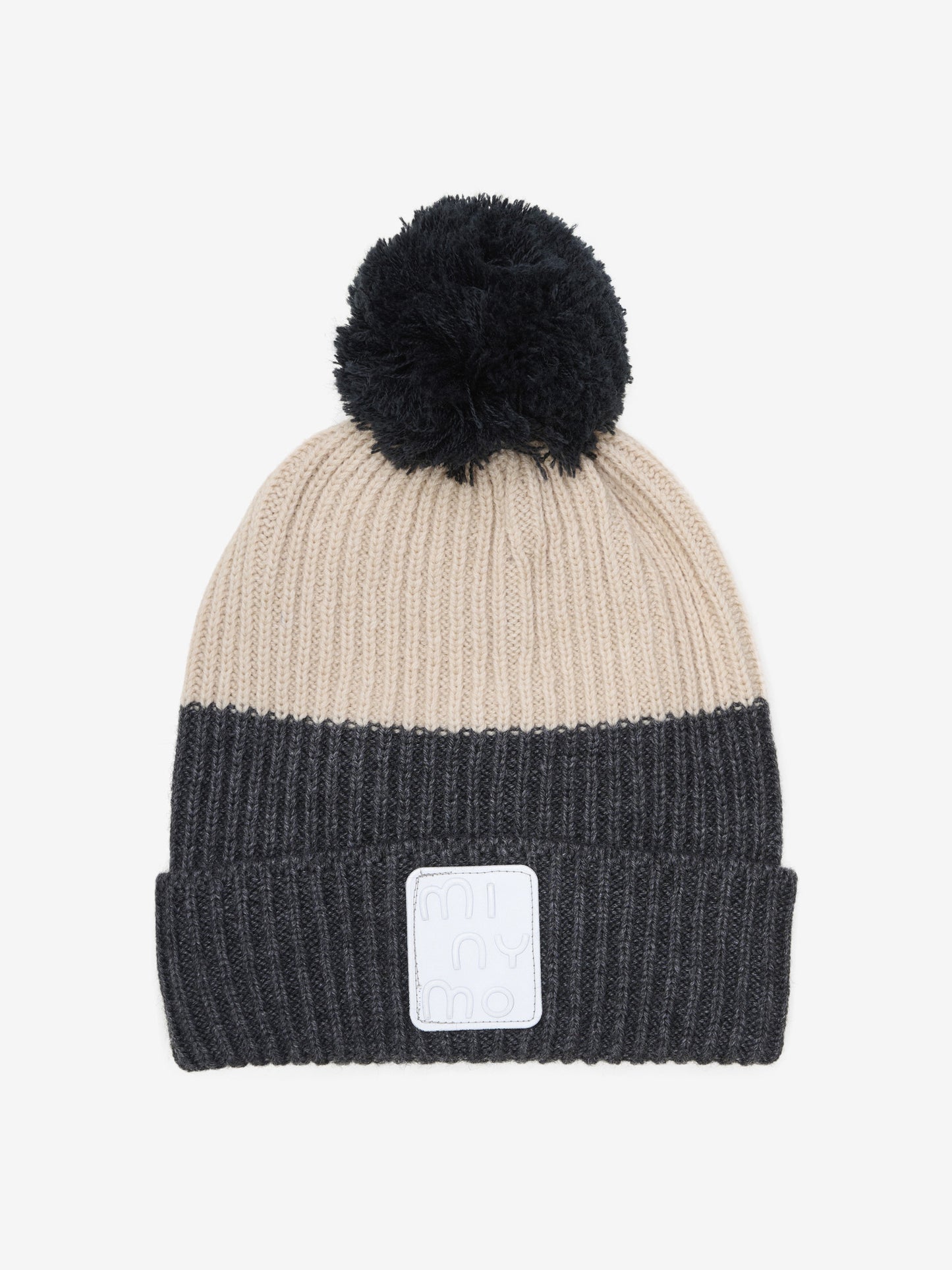 Hat Melange w. Pom Pom húfa frá Minymo
