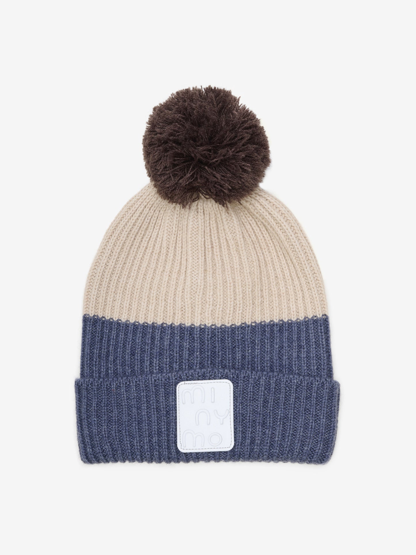 Hat Melange w. Pom Pom húfa frá Minymo