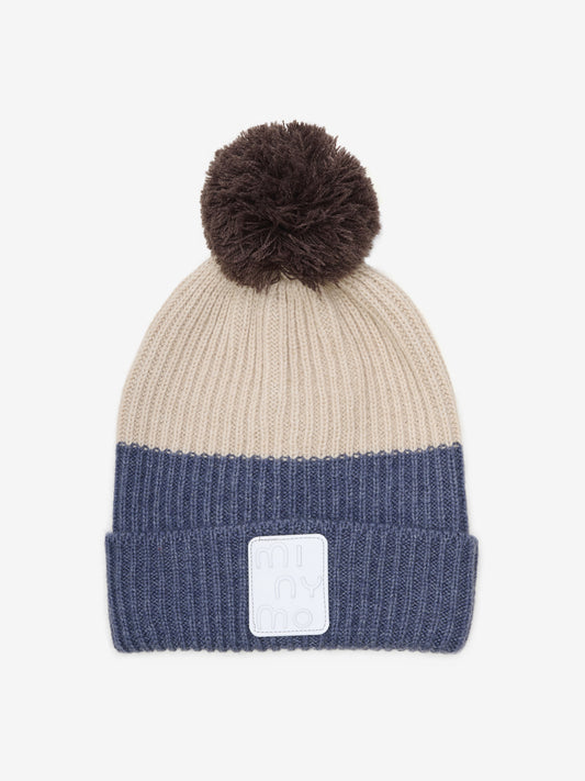 Hat Melange w. Pom Pom húfa frá Minymo