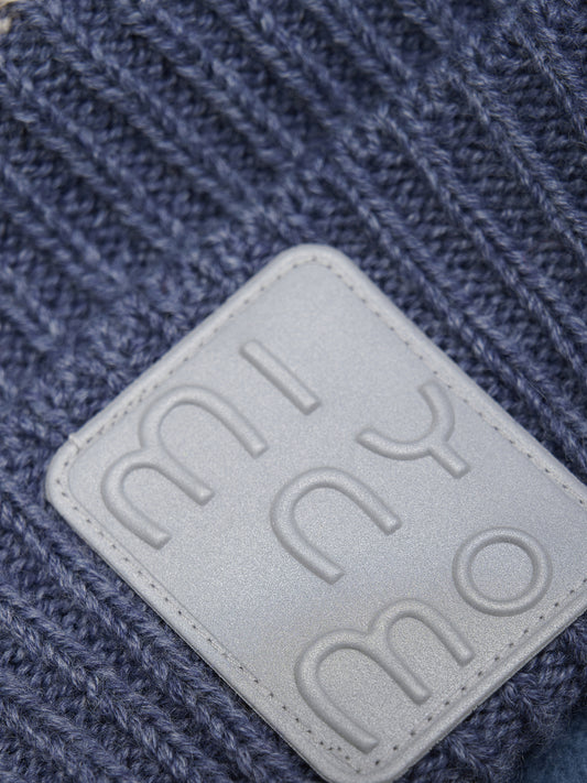 Hat Melange w. Pom Pom húfa frá Minymo