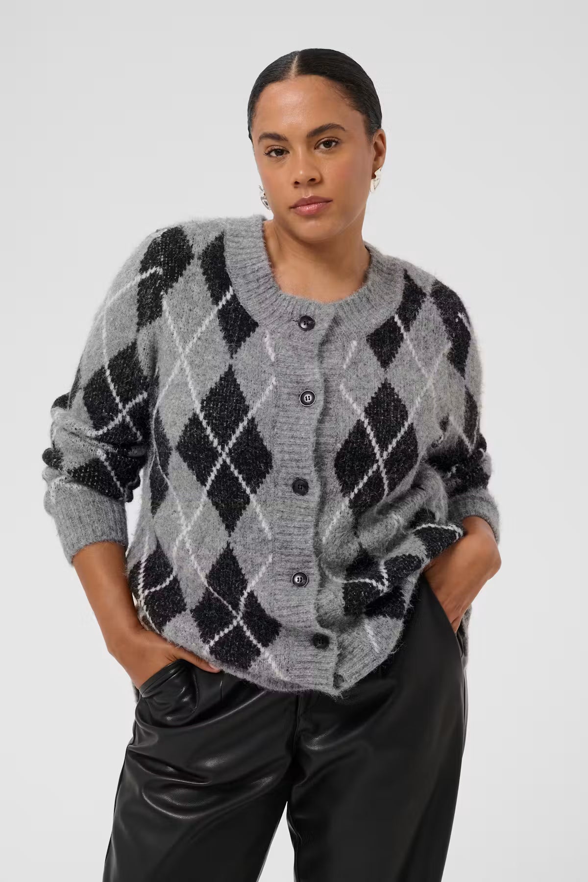 Sima Argyle peysa frá Kaffe Curve