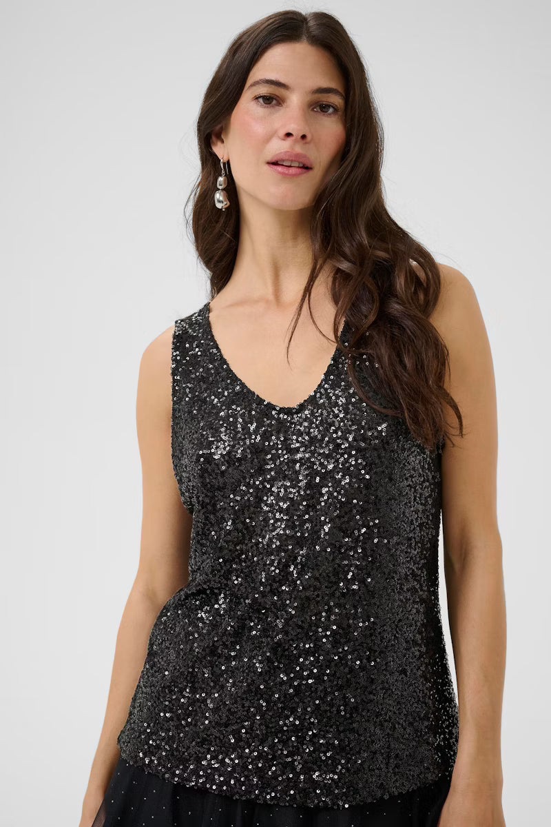 Diddi pallíettutoppur frá Cream