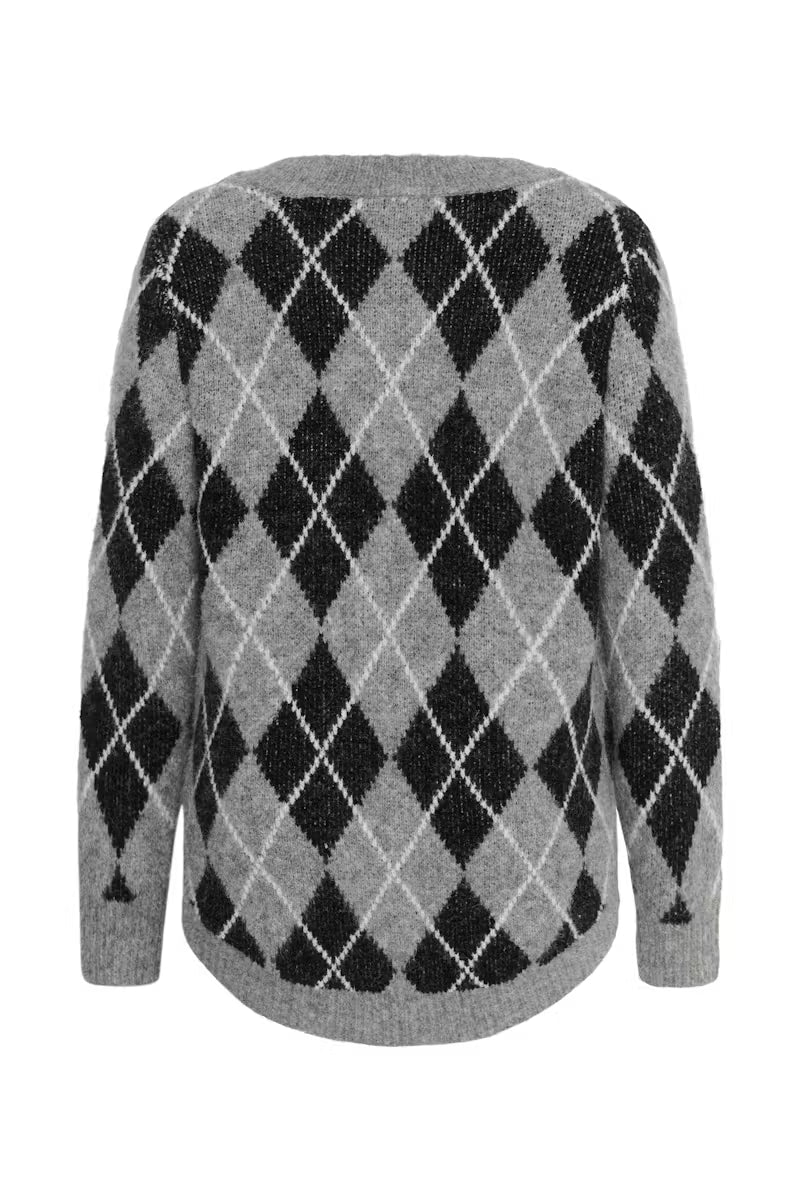 Sima Argyle peysa frá Kaffe Curve