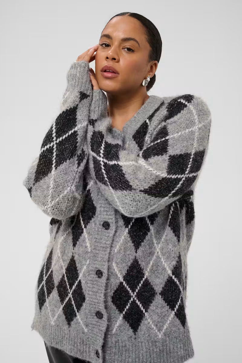 Sima Argyle peysa frá Kaffe Curve
