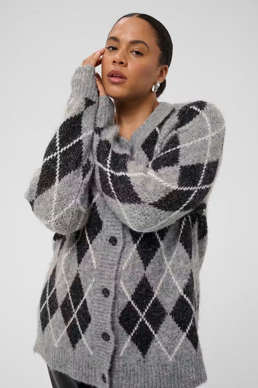 Sima Argyle peysa frá Kaffe Curve