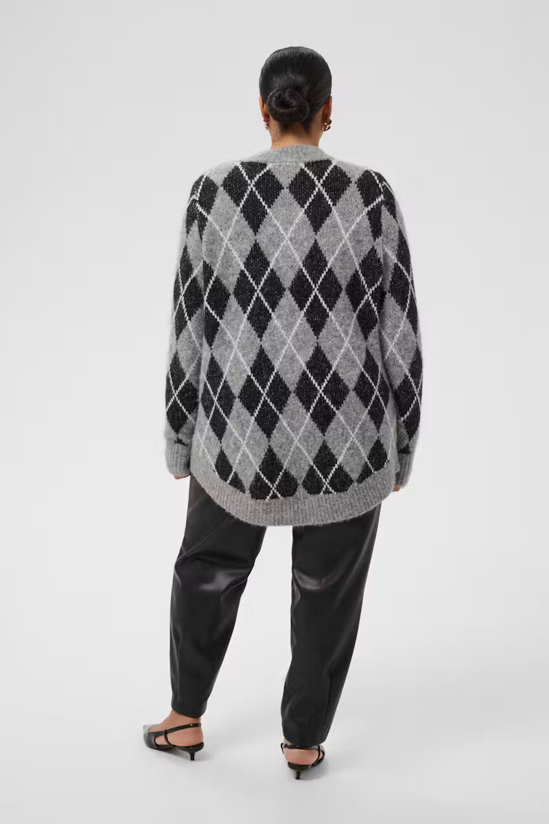 Sima Argyle peysa frá Kaffe Curve
