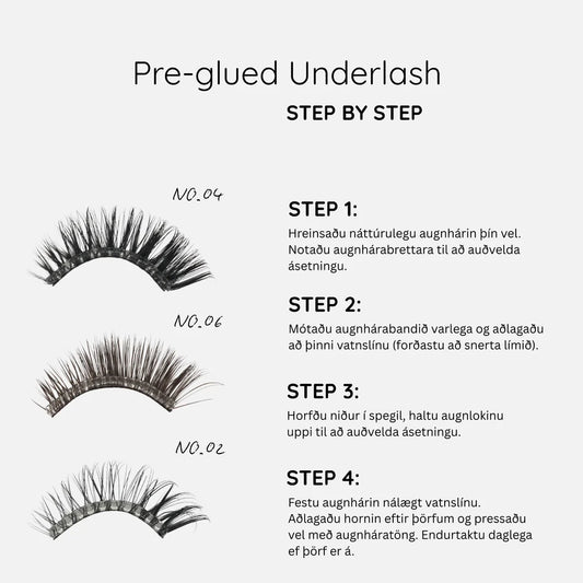 Pre-glued Half lash NO.05 frá Lashvana