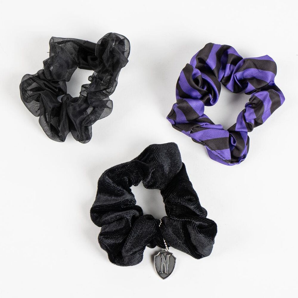 Sett af 3 scrunchies með Wednesday