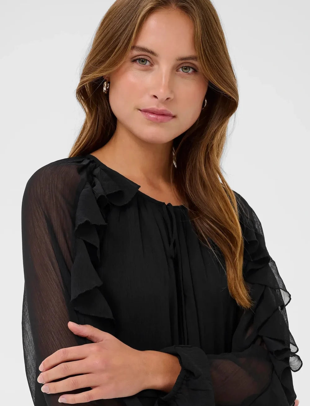 Mila siffon kjóll frá Kaffe